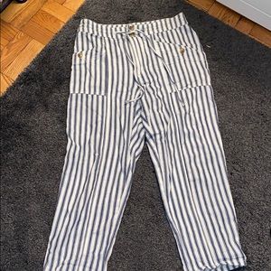 Striped High-Waisted Taper Pant from AEO